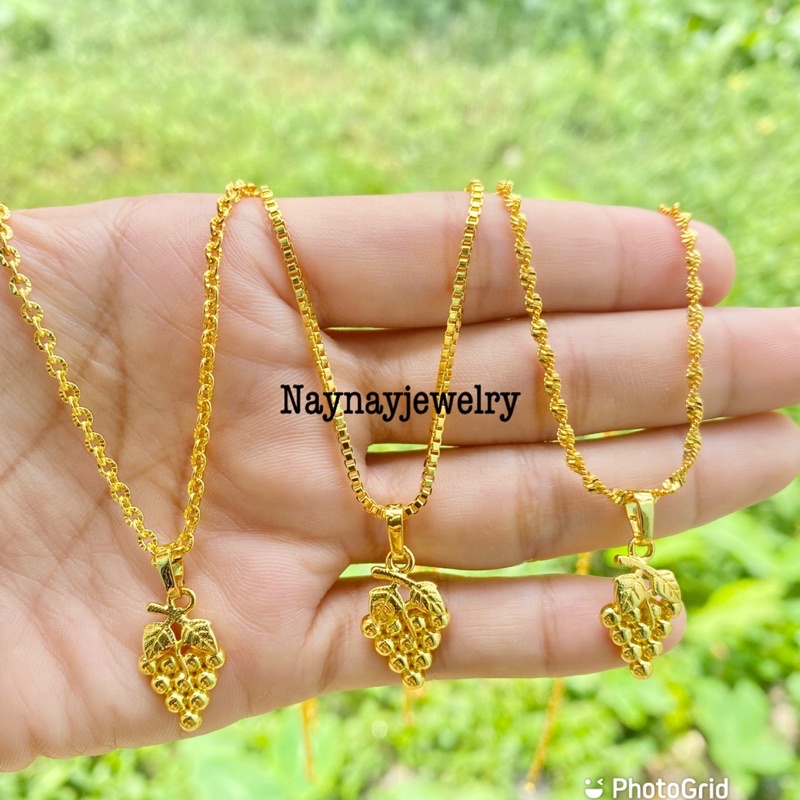 Kalung koin warna mirip emas 24k / anggur