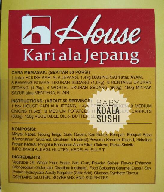 HOUSE Japan Curry Kare Jepang 10 Porsi Halal │ Bumbu Kuah Kari Nasi Ramen Udon