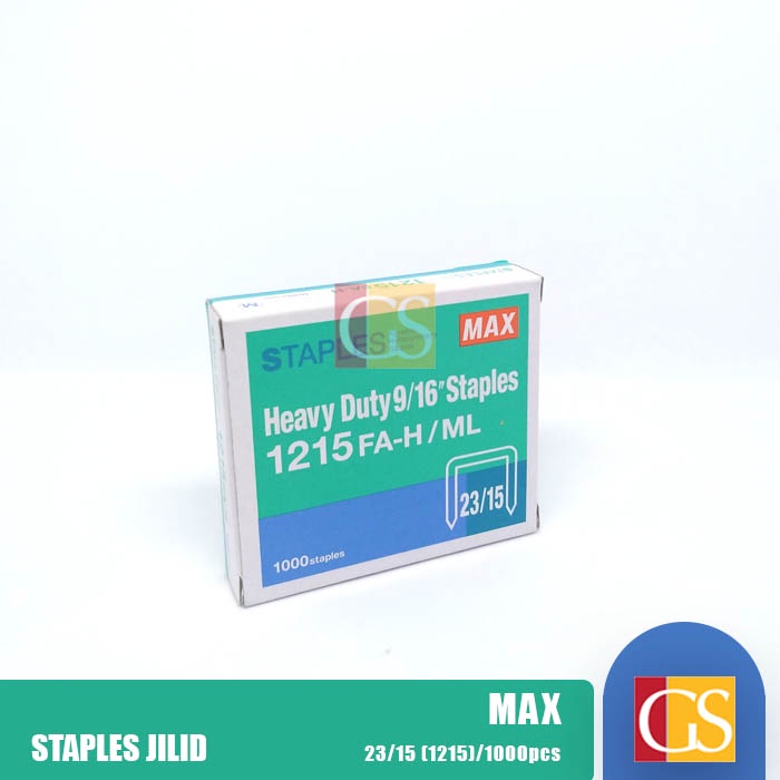 

ISI STAPLER JILID STAPLER TEMBAK HEAVY DUTY MAX 1215 FA-H/ML 23/15 2315 9/16" ASLI