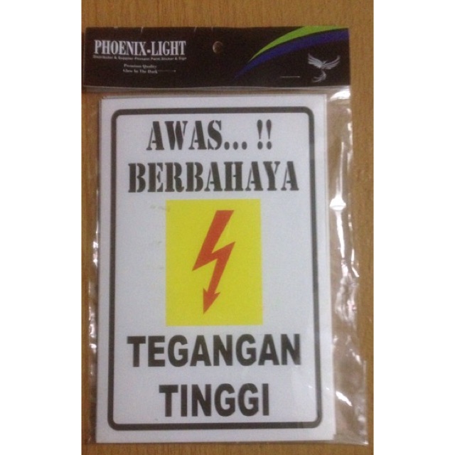 Jual Sticker Awas Berbahaya Tegangan Tinggi X Cm Shopee Indonesia