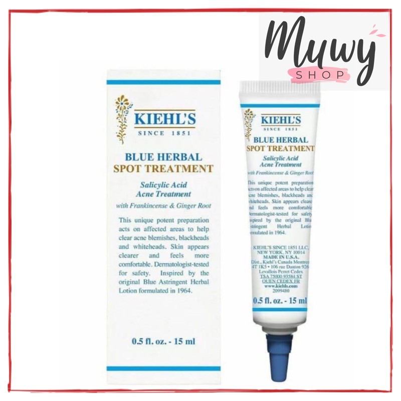 Kiehls Kiehl's Blue Herbal Spot Treatment tube 15ml