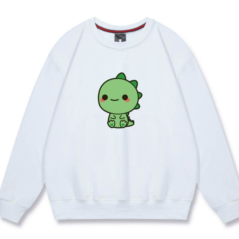 S - XXXXXL(6X) Crewneck Dinosaur BIGSIZE Sweater DINO Sweatshirt Kawaii CUTE Style OVERSIZE