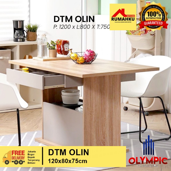 MEJA MAKAN SET 4 KURSI - MEJA MAKAN MINIMALIS - MEJA MAKAN CAFE 4 KURSI - DTM OLIN- OLYMPIC
