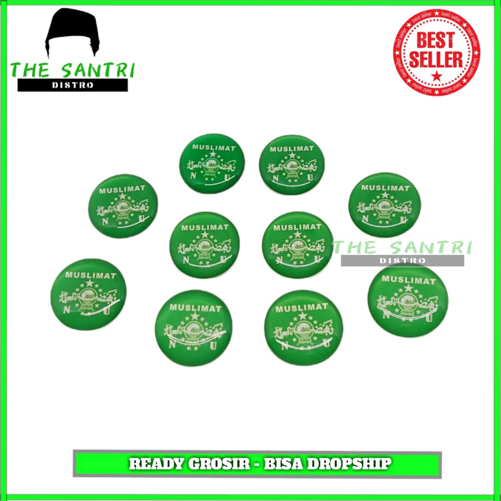 Bros Muslimat NU Resin / Lencana Muslimat NU / Pin Muslimat NU Resin / Pin Terompah Muslimat NU