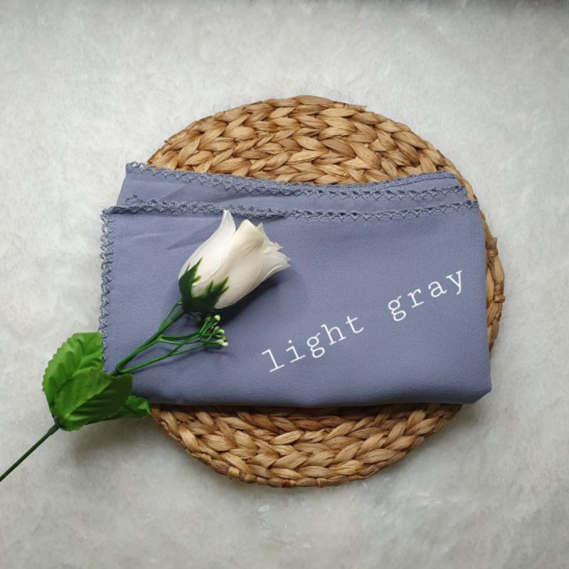 PASMINA BUTIK/PICOT part 2/ pashmina crocet-Light gray