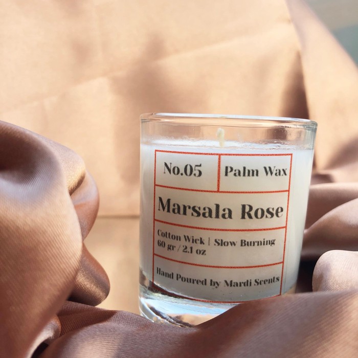 MARDI PALM CANDLE 60GR - 05 MARSALA ROSE