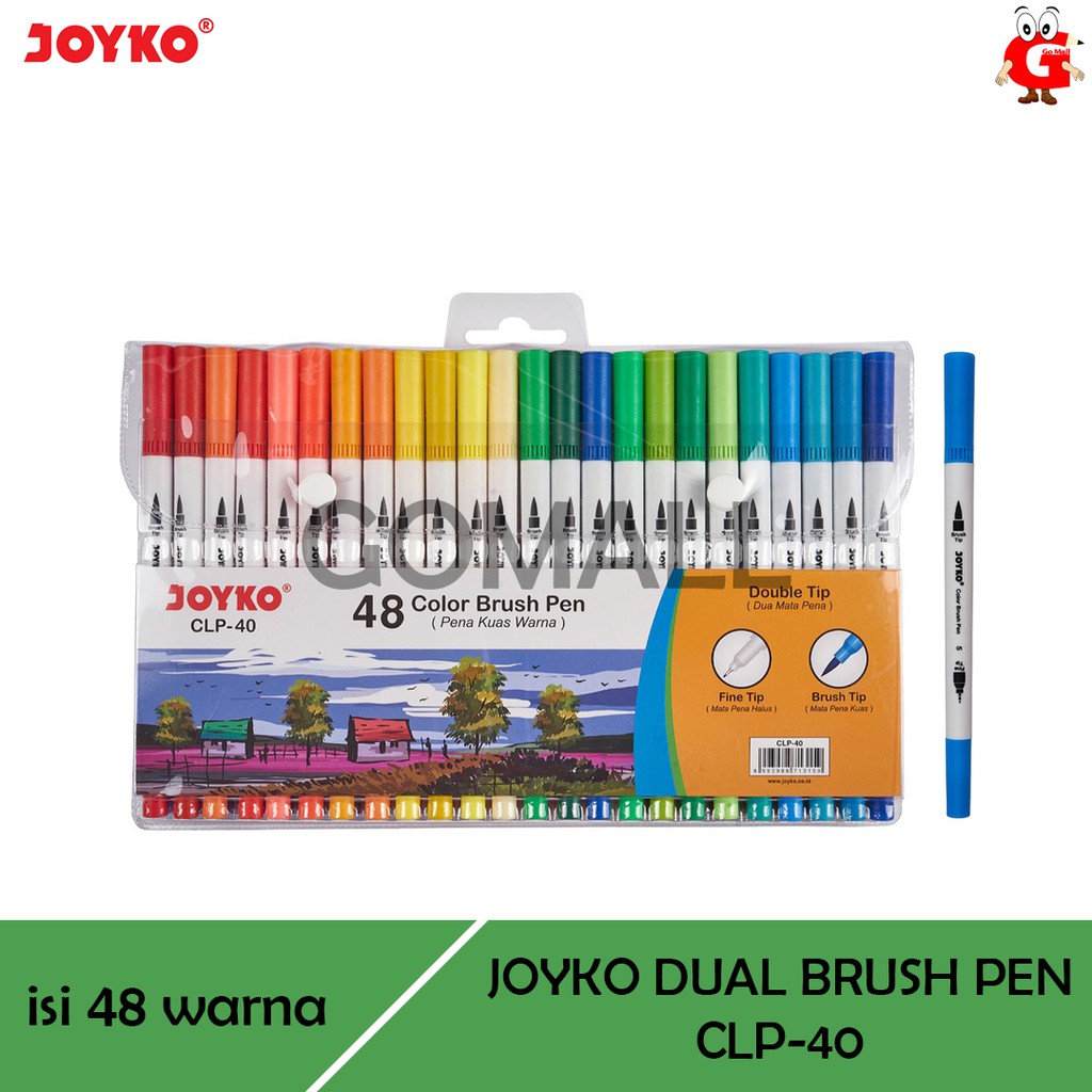 

Dual Brush Pen Joyko 48 Color ( Clp-40 )