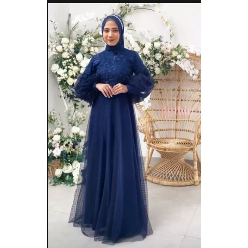 DRESS PESTA MUSLIMAH / GAUN MEWAH DAN ANGGUN