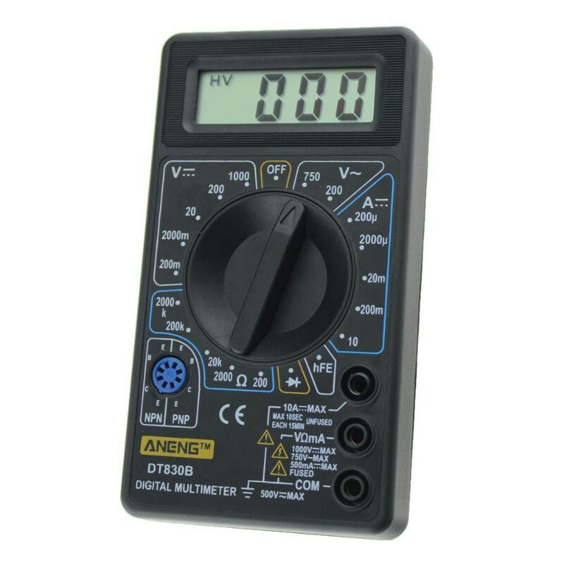 Digital Multimeter AC/ DC Voltage Tester Aneng DT-830Black