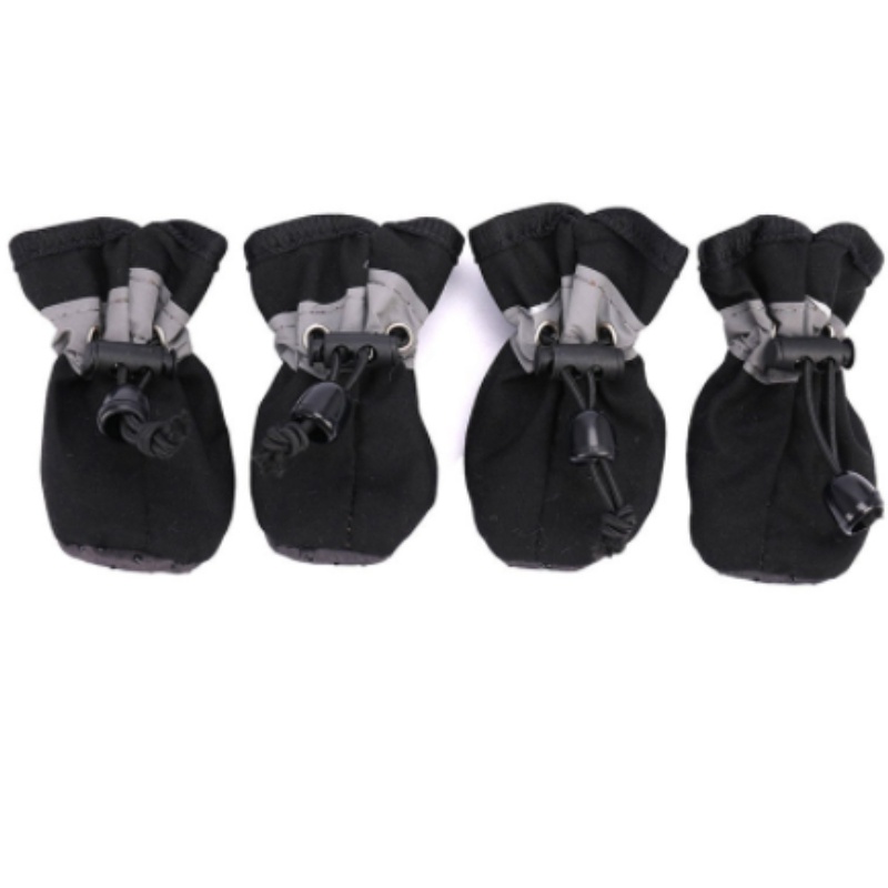 4pcs Sepatu Boots Hujan Anti Slip / Air Adjustable Untuk Anjing / Kucing