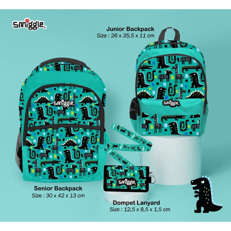 Smiggle Dino green/Smiggle astronot/Tas smiggle senior/Tas smiggle junior