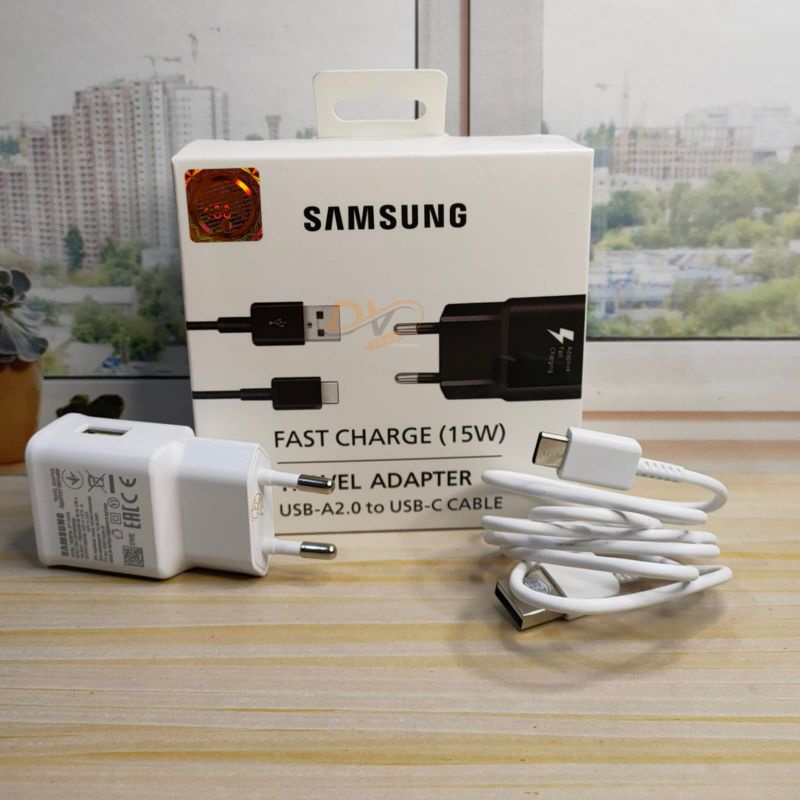 Charger Samsung 15W Original Tipe-C Fast Charging / Charger  S10 S9 S8 A50 A30 M30 M20