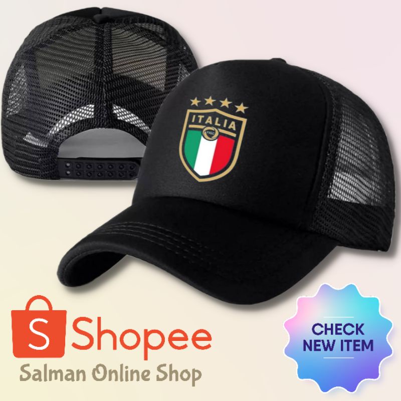 SNAPBACK CAPS / TRUCKER HAT / TOPI JARING / TOPI BOLA / TOPI PIALA DUNIA QATAR 2022 / TIMNAS ITALIA 