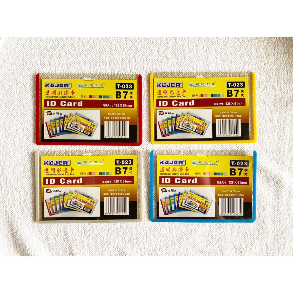 

Name Tag ID Card Holder horizontal T-023 transparan warna warni