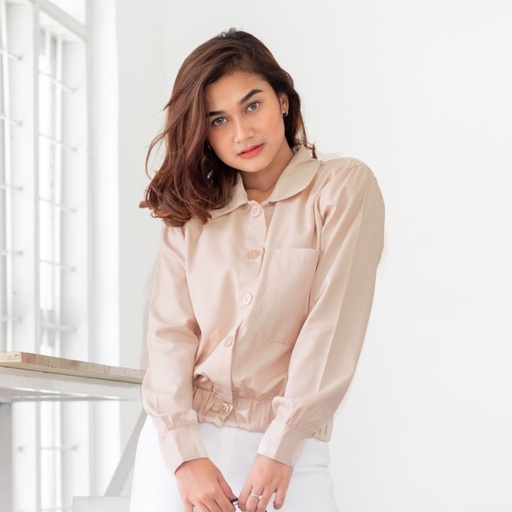 JISOO OUTER Kemeja Jaket wanita