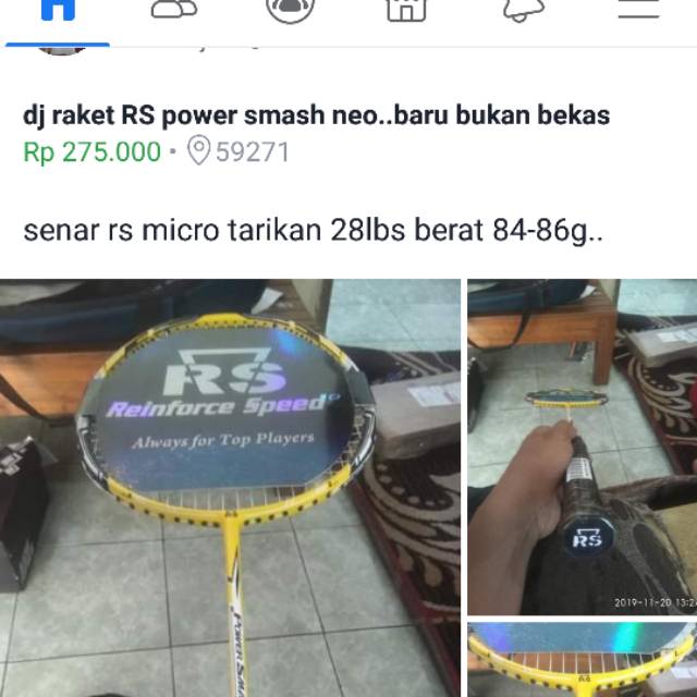 raket rs power smash neo