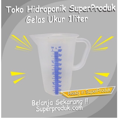 Gelas Ukur 1liter - gelas ukur plastik 1000ml-Teko Ukur 1000ml