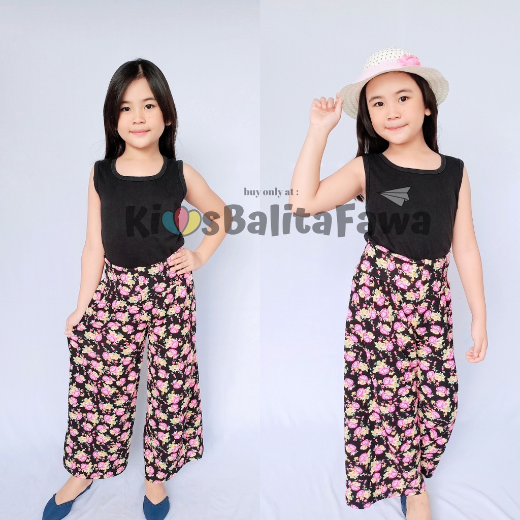 [MOTIF] Kulot Sasa 7-9 Tahun / Panjang Cullotes 7/8 Pants Adem Bawahan Harian Anak Perempuan Cewek