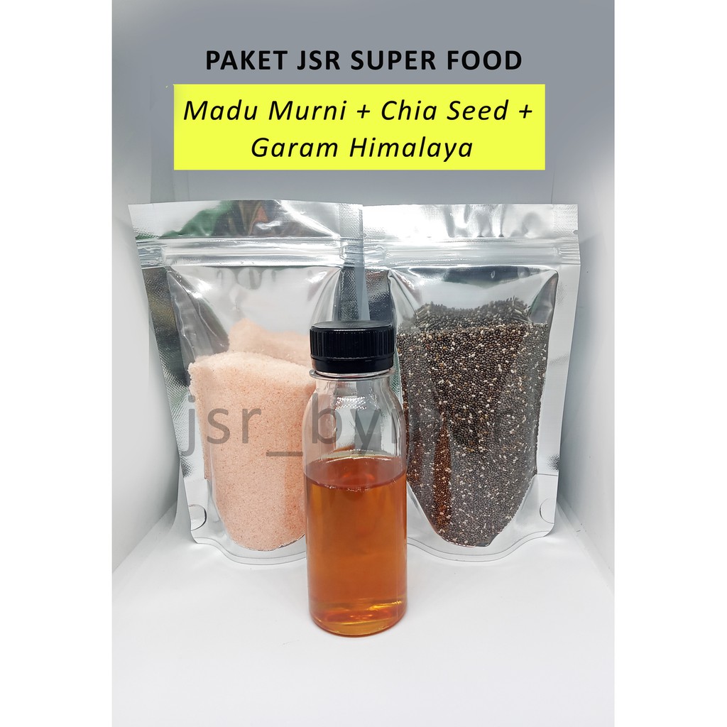 

PAKET CHIA SEED MEXICO + GARAM HIMALAYA JSR + MADU MURNI SUPER FOOD