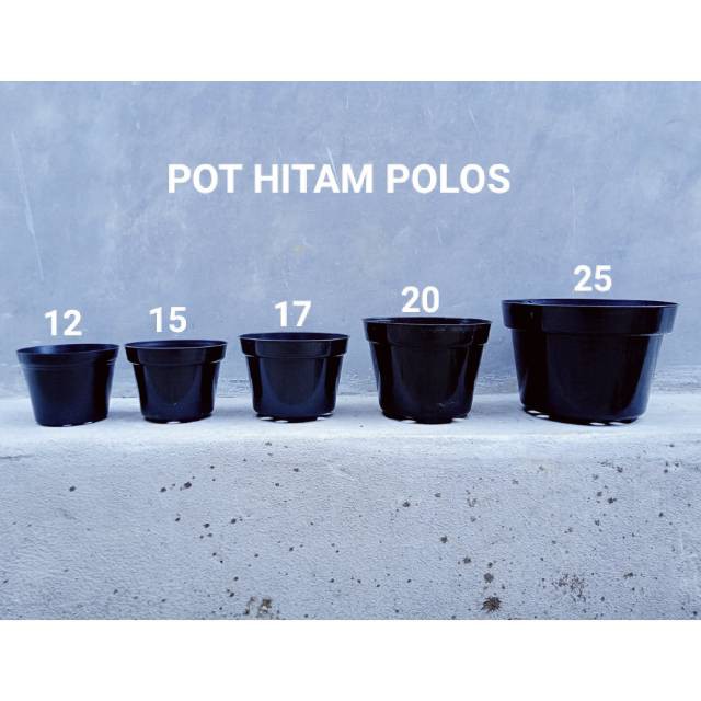 (LEBIH TEBAL) POT HITAM PLASTIK Pot Bunga Anti Pecah Tempat Bibit Tanaman Bunga Hias Murah