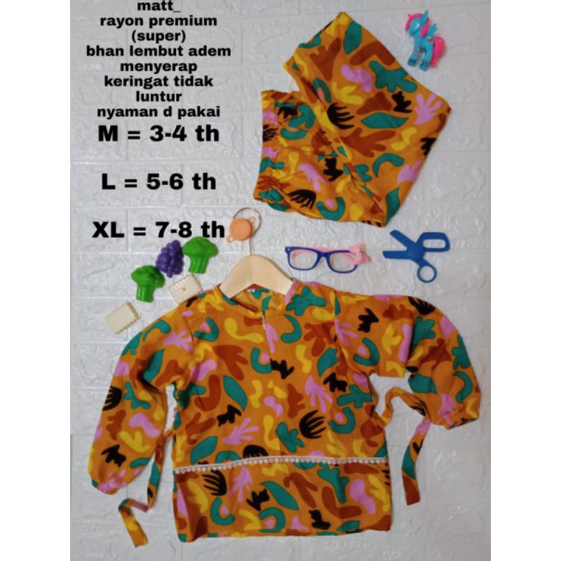 BAYAR DI TEMPAT ONE SET ANAK LENGAN PANJANG MOTIF TERBARU/ ONE SET ANAK LENGAN PANJANG
