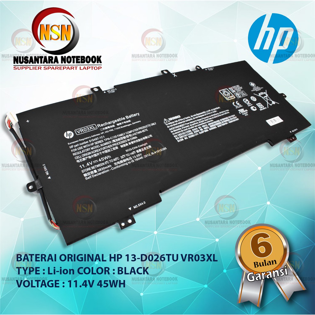 Baterai Original HP Envy 13-D040TU D045TU D050NA D055SA D026TU VR03XL