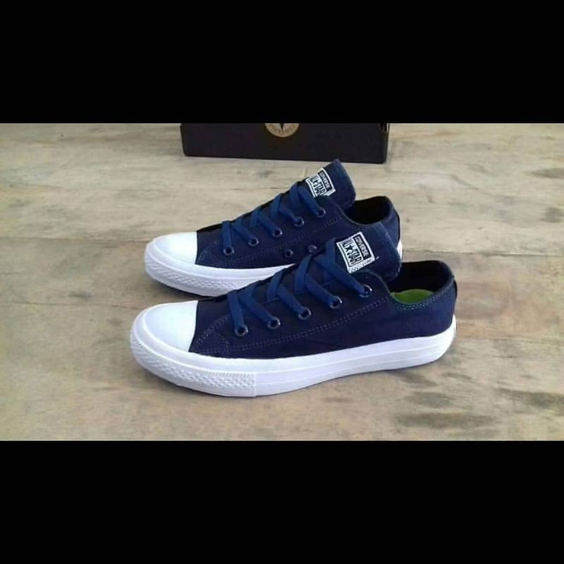 SEPATU CONVERSE ALLSTAR CHUCK TAILOR CT II LUNARLON ABU HITAM NAVY SNEAKERS SEKOLAH KERJA KULIAH