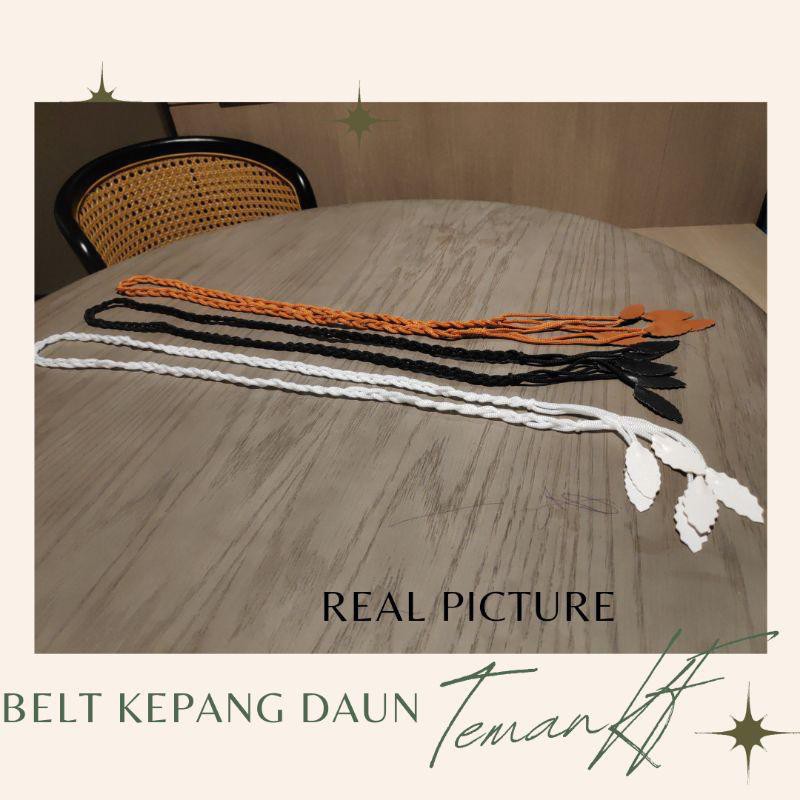 TALI PINGGANG KEPANG DAUN Fashion Wanita Casual Belt Kepang