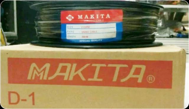 Kabel Audio skerem hitam 1 Rol Makita 200M