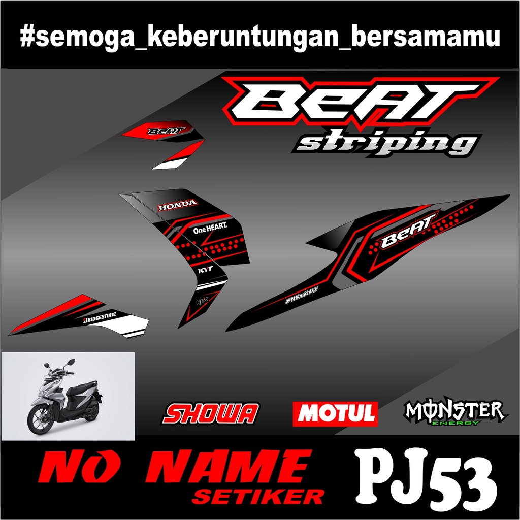 Stiker striping Beat New 2020 2021 (pj53) List Variasi sticker