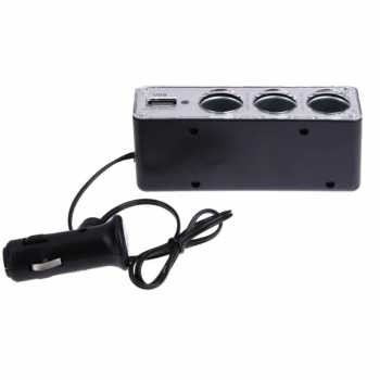 Cigarette Lighter Mobil Triple Socket 12V