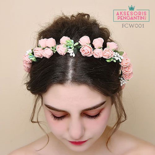 [READY STOK] FLOWER CROWN HIASAN RAMBUT MAHKOTA BUNGA AKSESORIS BRIDAL FCW001