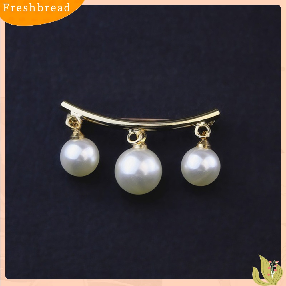 [ TERLARIS]Fashion Faux Pearl Dangle Beads Collar Lapel Brooch Pin Clothes Jewelry Decor