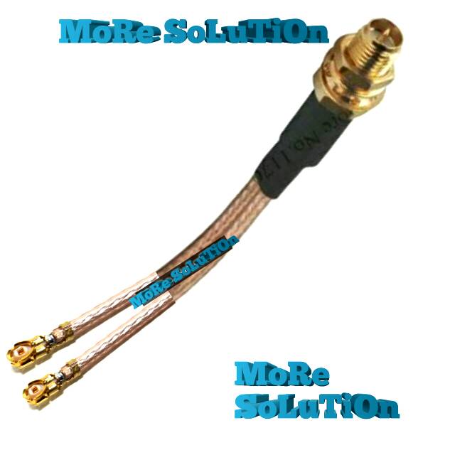 Dual ufl to rp sma female 20cm