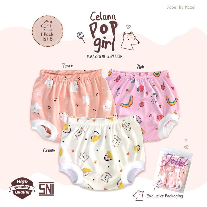 Jobel Celana Pop Girl Raccoon Edition (0 sd 24 bulan)