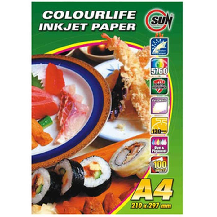 

SUN Colourlife Inkjet Paper 130 Gsm A4