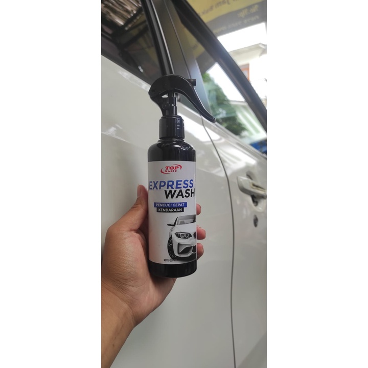 Sabun Cuci Waterless Shampoo Motor Mobil Tanpa Sentuh Tanpa Bilas Waterless Wash Top Express Wash Cuci Mobil Motor Tanpa Air 250ml Bonus Lap Microfiber
