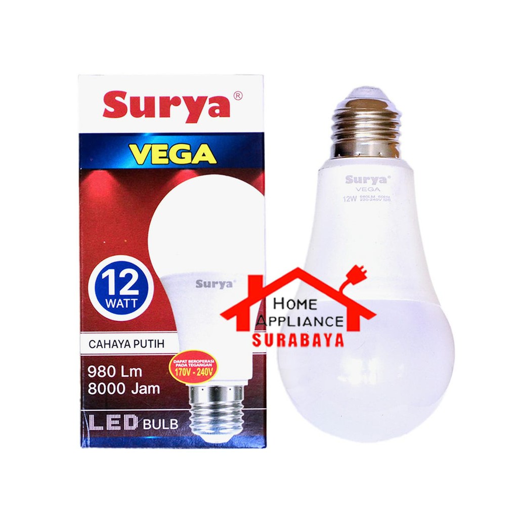 Lampu  LED Bulb Surya Vega 12W 12 Watt  - Cahaya Putih