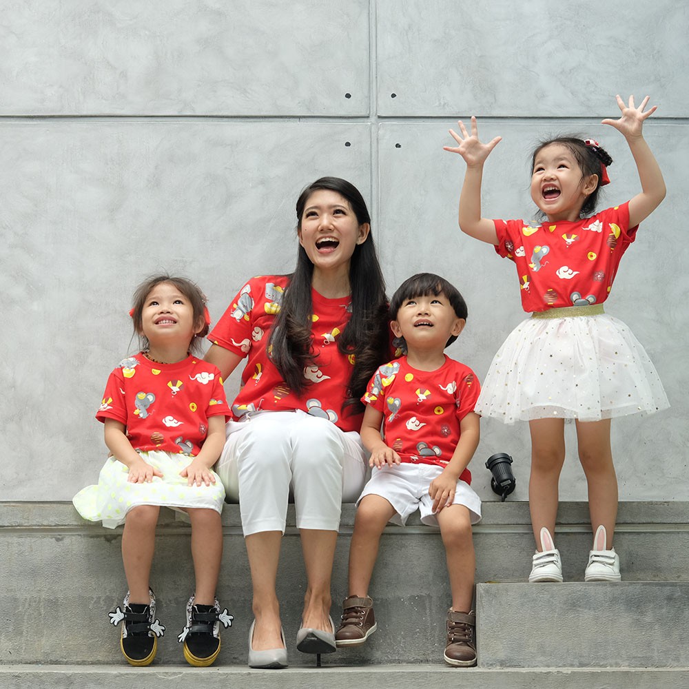 

Pop Kidswear Year Of Rat Tee - Couple Tee / Kaos Anak & Dewasa Merah Sinciah Imlek Cny