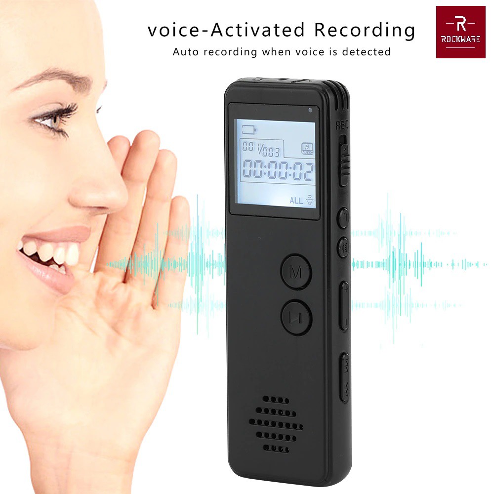 ROCKWARE RW-AVR04- Professional Audio Voice Recorder - Micro SD Slot