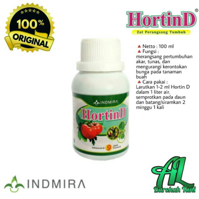 HortinD ZPT Organik 2 Kandungan Giberelin auksin dan sitokinin Kemasan 100 ml