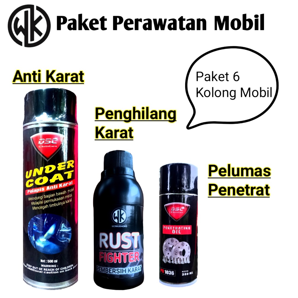 Paket Perawatan Mobil WK Lengkap / Pengkilap Body Mobil Putih Merah Hitam Silver / Pembersih Interior / Pembersih Mesin / Pengkilap Ban / Pembersih Jamur Kaca