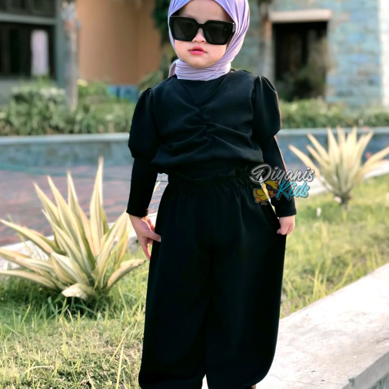 AZALEA oneset/setelan baju anak usia 2-7 tahun /setelan kulot dan atasan crop anak