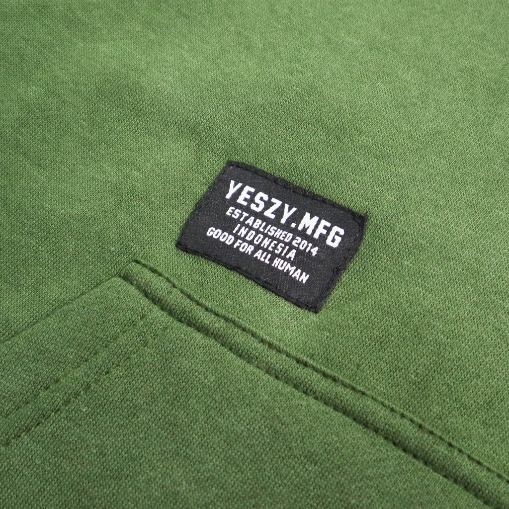 YESZY.MFG Hoodie Olive Metal F Black