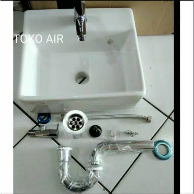 Paket Wastafel Kotak Kecil Minimalis Pengiriman Luar Kota