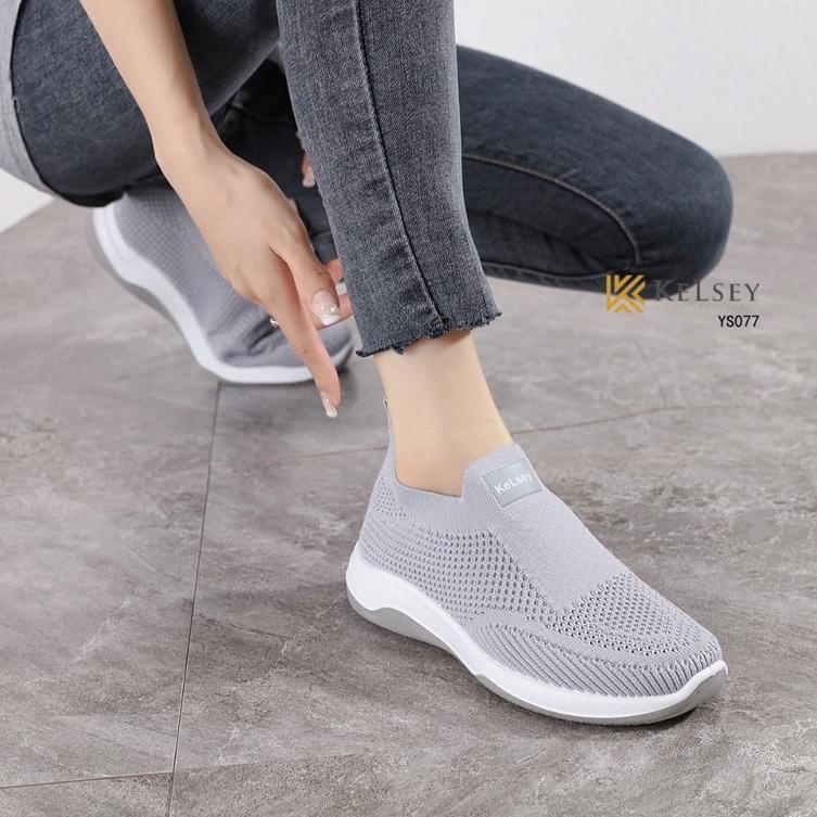 ( Kaos Kaki ) Sepatu Flyknit Wanita Kelsey / Sepatu Kelsey Wanita  YS077 S54V
