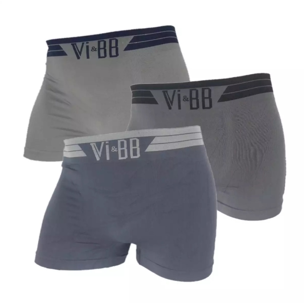 Boxer 3Pcs Lebih Murah Celana Dalam Boxer Pria Import Premium Vi&amp;BB Size M,L,XL,XXL CD Boxer Murah-Vegasus Store(COD)