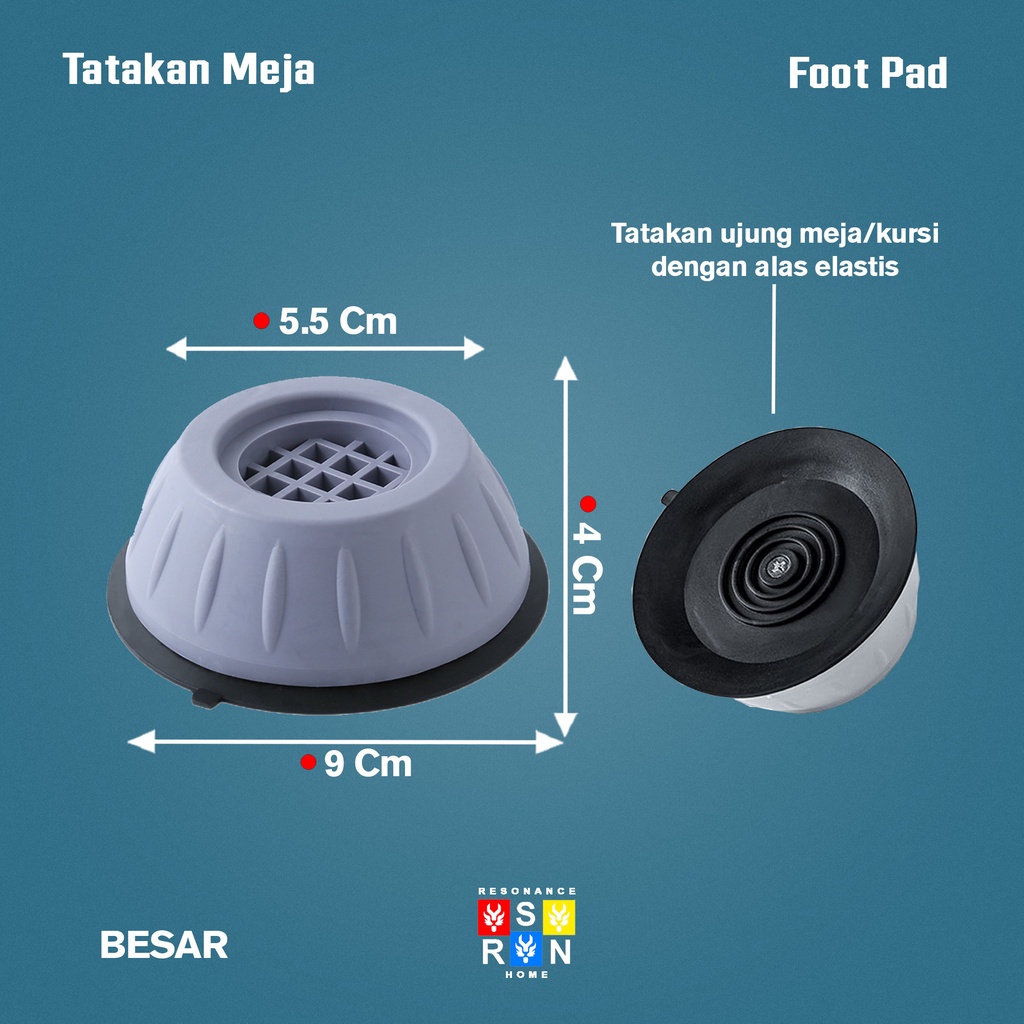 Alas Tatakan Kaki Mesin Cuci Ganjalan Pelindung Kaki Meja Kursi Resonance Home