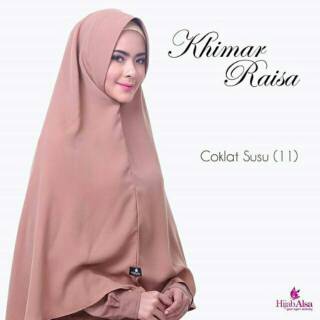 Hijab Alsa Khimar Raisa Syar i Warna  Pastel  Bergo Jumbo 