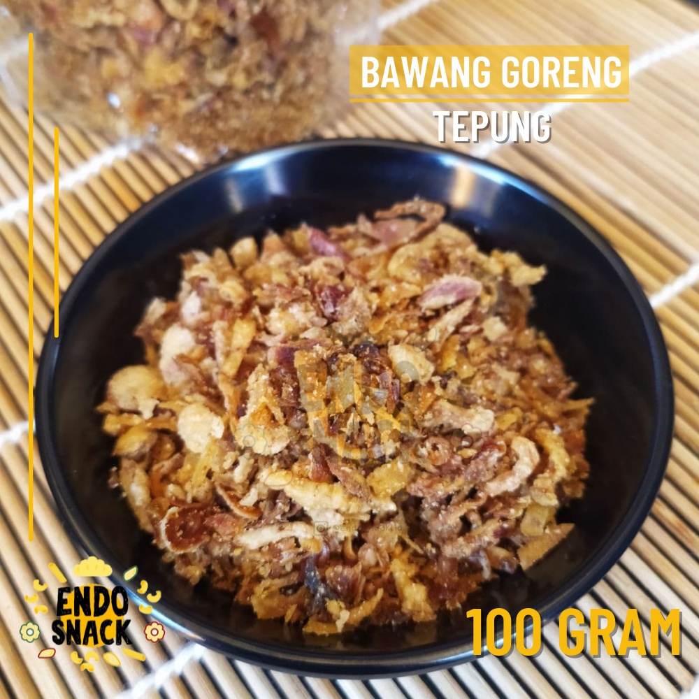 100gr Bawang Goreng Tepung untuk Baso Aci Kemasan Pouch